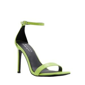 CALL IT SPRING Women's Neon Lime Green Ankle Strap Stiletto Heels Sandals Size 9